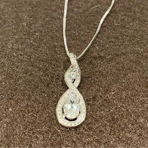 Cubic Zirconia and Sterling Silver Necklace